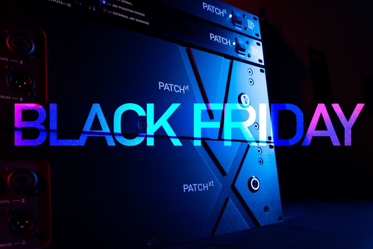 FlockAudio's tweet image. 💥𝗕𝗟𝗔𝗖𝗞 𝗙𝗥𝗜𝗗𝗔𝗬: $200 - $500 Off PATCH Series Models at Participating Flock Audio Dealers &amp;amp; our Online Store! Deal Ends: November 27, 2023! 
- - -
SAVE NOW! 
(flockaudio.com) 
- - - #flockaudio #flockaudiopatch #patchsystem #patchbay #patchbays #blackfriday