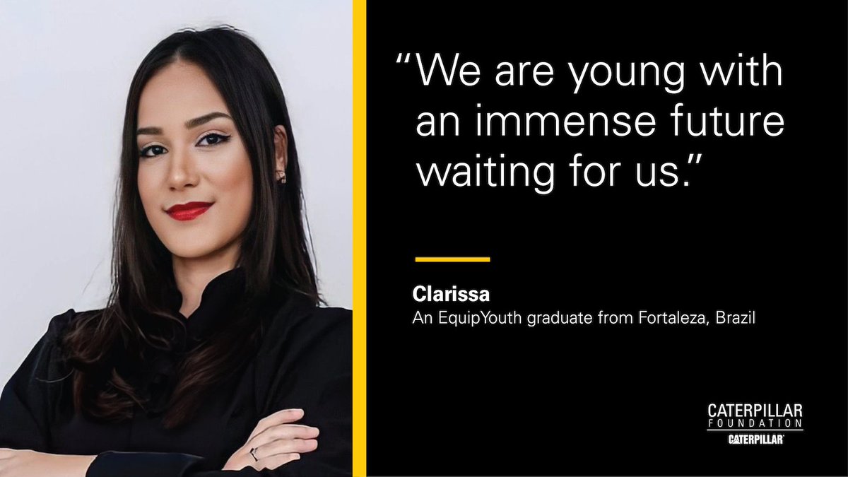 Meet Clarissa, a 2021 EquipYouth graduate from Fortaleza, Brazil! The program, which provides accessible #TVET #education, has taught Clarissa teamwork, emotional intelligence and more. See her story below, as supported by our partner @IYFTweets. bit.ly/3R6oZCq