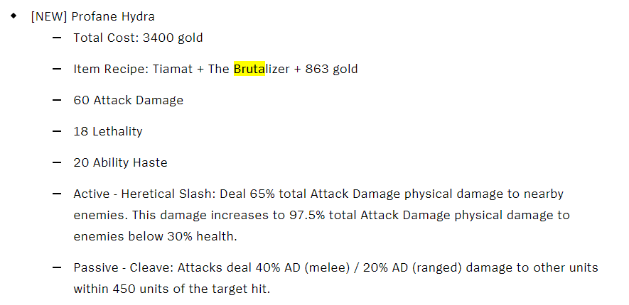 AloisNL's tweet photo. Christmas has come extremely early, Riven will be so disgustingly broken next season XD

Brutalizer is back, old  Tiamat is back... Idk man never been this excited for a new season. If kleptomancy somehow also makes a return its CRAAAZY https://t.co/VtSbCw0o5I