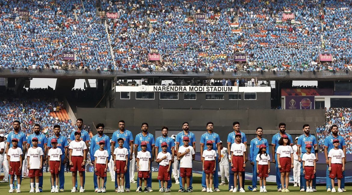 ImPrashant_M's tweet photo. Dear #TeamIndia, destiny wasn’t just by our side! Hard luck! Captain @ImRo45 your enthusiasm and earnest determination made you try your best. Nation is proud of you. Congrats @imVkohli for winning the player of the tournament. Chin up, champs! Nation is stand with you always. https://t.co/BOhrbcT7d0