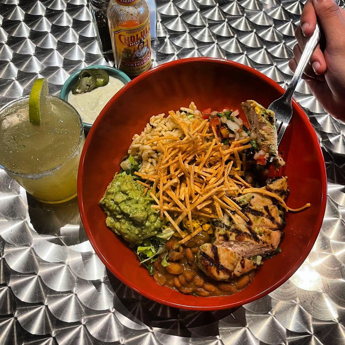 How about an oh-so-fresh Taco Salad Bowl 🌮 🥗 and a margarita 💃 made to perfection to kick off your week?! 

Swinging our doors open— come by and treat yo’self to some Tex Mex 🪅 on the tracks 🛤️ in Metairie.

#aintlifegrand #metairie #metairieeats #wheremetairieeats