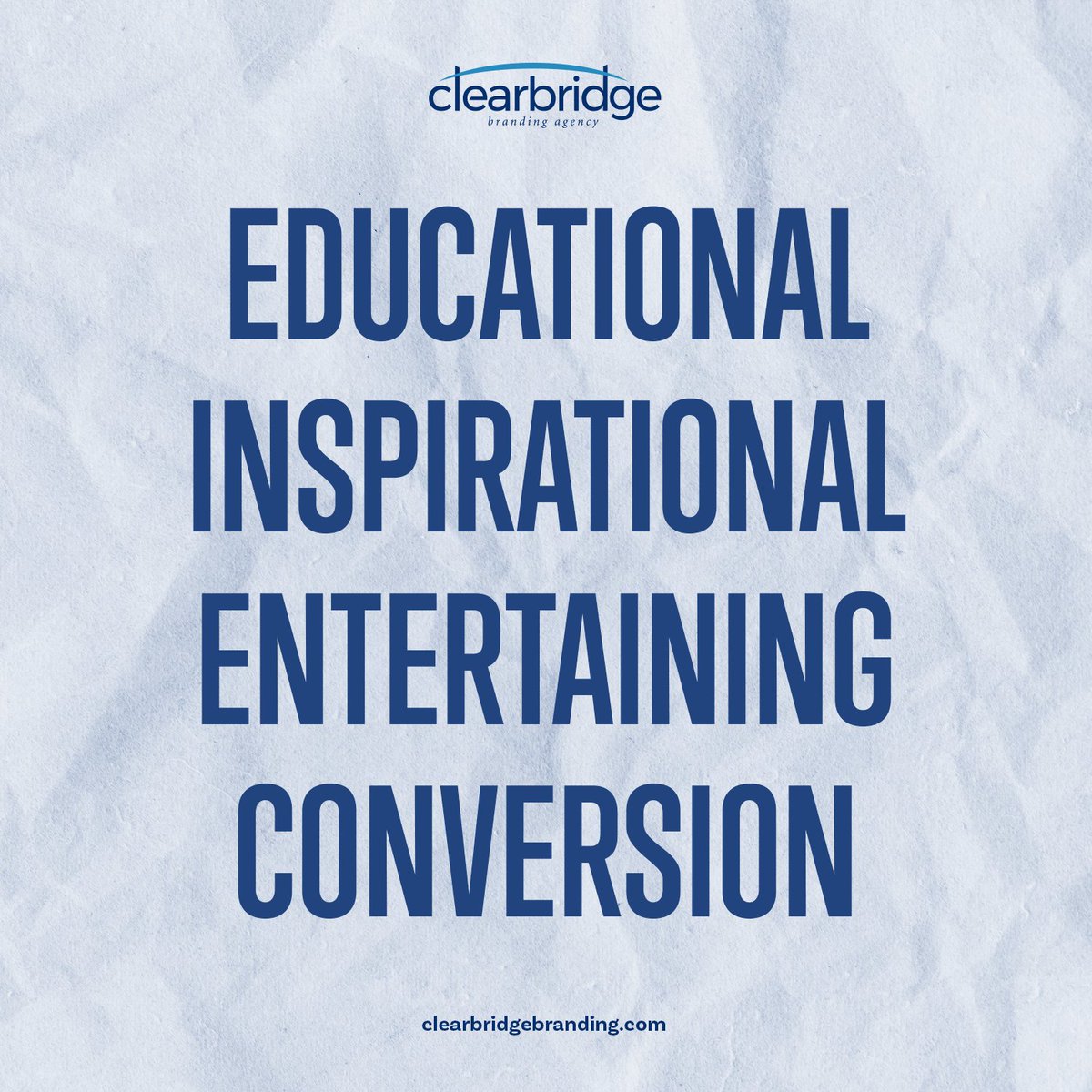 TheClearbridge's tweet photo. Social Media Today revealed the top four types of social content that captivate audiences, from educational videos to inspirational memes. 

#clearbridgebranding #socialmediamarketing https://t.co/X1boq3dLUF