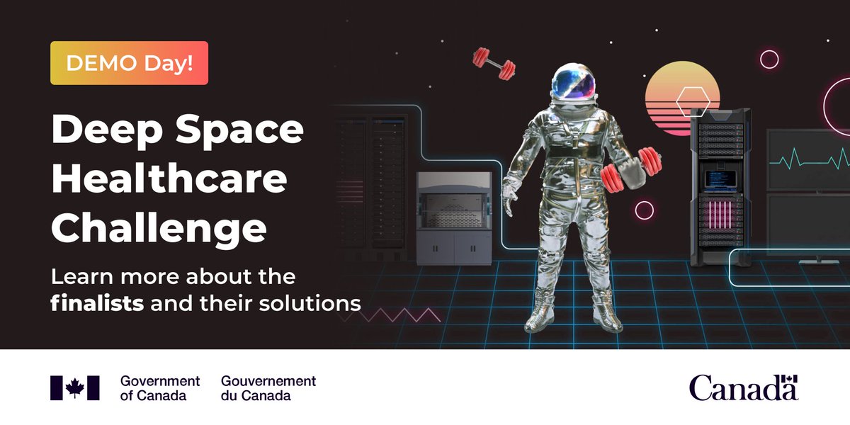 Tomorrow is Demo Day 🙌 Deep Space Healthcare Challenge finalists will be at @mcgillsim with @csa_asc to demonstrate their prototypes in a simulated environment. The Finalist with the most stellar solution will be named the Grand Prize Winner in 2024 ✨ ow.ly/nnGx30sy4bA