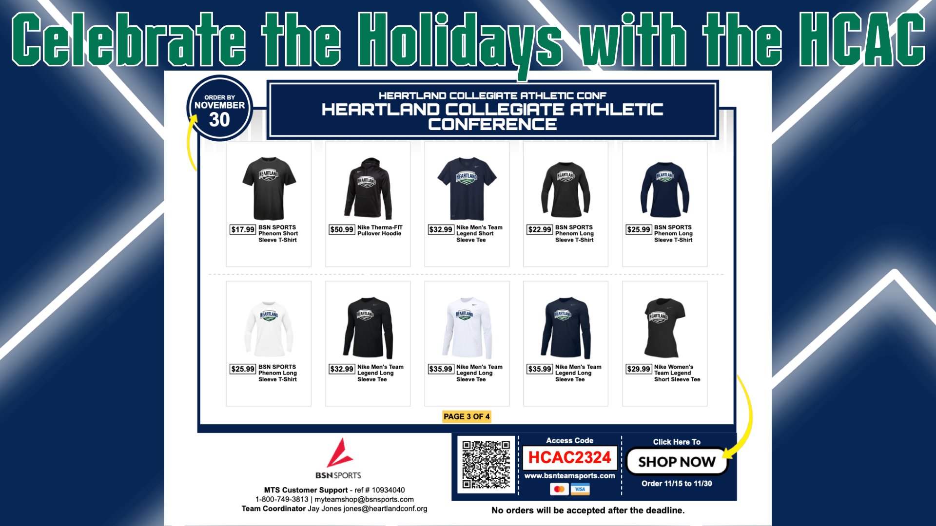 Heartland Collegiate Athletic Conference on X: Looking for some ideas for  gifts for the Holidays? Look no further. The HCAC is here to help! Check  out our HCAC Pop-Up Shop! We have