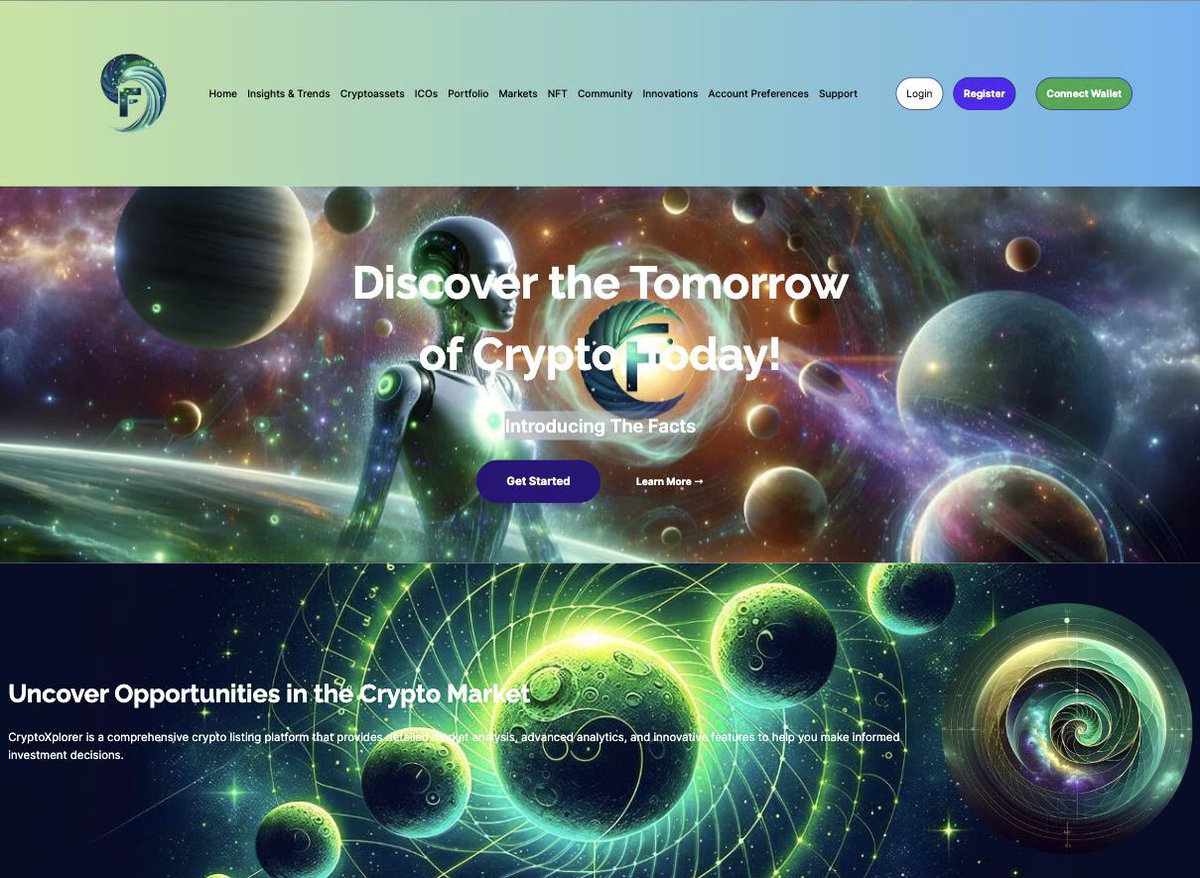 AgaTechSystems's tweet photo. Sneak peek at CoinMarketFacts!
@AgatechCMF
This is just a rough draft of our platform's design - the final version will be much simpler and more user-friendly.
Stay tuned for a platform that makes crypto data and facts accessible to everyone!
#CoinMarketFacts #CryptoAnalytics #Agatech