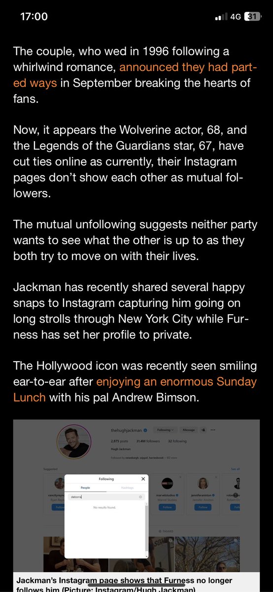 bradocalips's tweet photo. @RealHughJackman the metro (London newspaper) how does it feel to be 68 lol 😂 https://t.co/8N84FtF63y