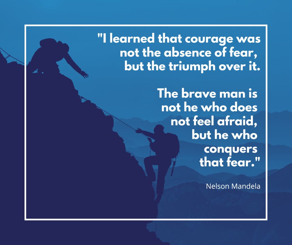 "The brave man is not he who does not feel afraid, but he who conquers that fear" - #NelsonMandela. 

#MotivationMonday #InspirationalQuote