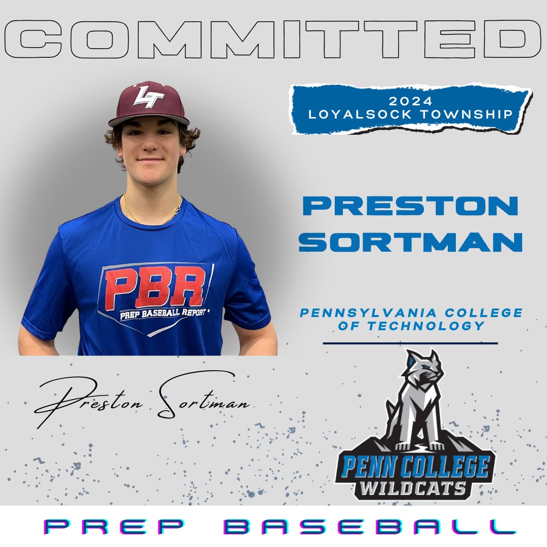 PrepBaseballPA's tweet image. ❗Commitment Watch❗

2024 LHP|1B Preston Sortma (Loyalsock Township) has committed to Pennsylvania College of Technology #congrats 

@PrestonSortman | @pctbaseball | #committed