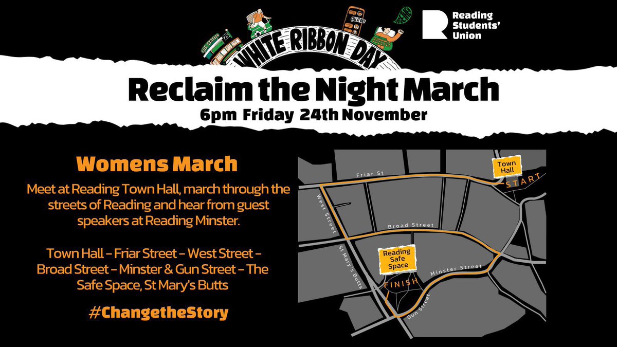 Calling all women of Reading & surrounding areas, it’s time to “Reclaim the Night” 2023! Women from all backgrounds are invited to take to the streets and campaign for the right to feel safe at night - You can also join at any point along the route! #ChangetheStory👩🏻‍💼🪧♀️