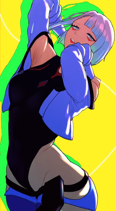 サイバーパンクエッジランナーズのルーシー描きました 