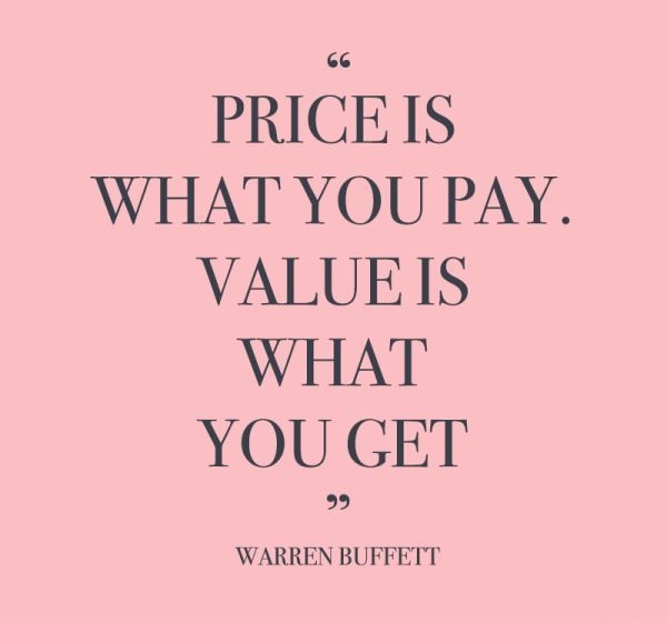 Price is what you pay. Value is what you get. #MondayMotivation #MondayThoughts #SuccessTrain #ThriveTogether #Success #Price #Value