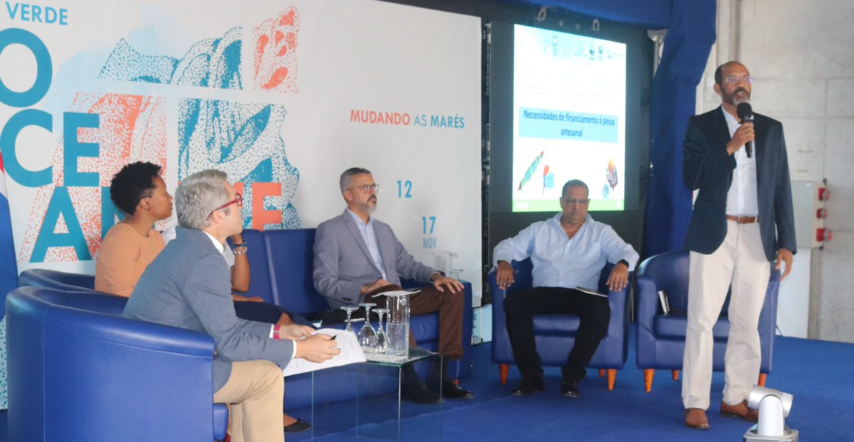 FAOCaboVerde's tweet photo. #CaboVerdeOceanWeek

FAO panel “Financing opportunities in the Artisanal Fisheries Sector” wt financial institutions, authorities &amp; partners.

Promoting small-scale 🎣 &amp; aquatic value chains through the #coastalfisheries Initiative &amp; Sustainable Fish Value Chains 4 SIDS Projects. https://t.co/47WimGhsjk