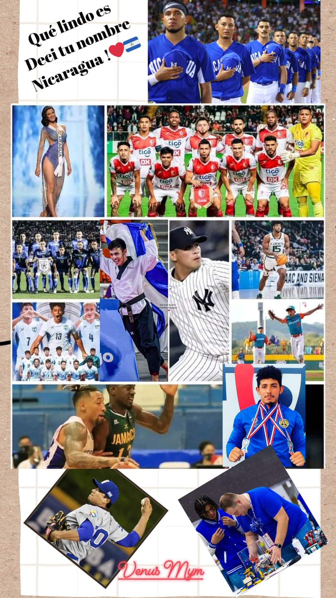 Un año de ensueño para nuestra linda  #Nicaragua
Tenemos atletas con  disciplina humildad, valentía y ❤️ que junto a organizaciones estatales y privadas  trabajando, paso a pasito....  pero los resultados aquí están !!
#AlegríaNicaragüense!!!
#MissUniverse2023 
#NicaraguaTriunfa