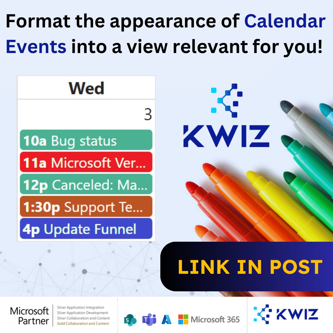 📅 Take control of your calendar with a highly personalized SharePoint app that aggregates events from multiple data sources.

Discover the power of Calendar Plus here🔗: hubs.la/Q029ssMc0

#SharePoint #Calendar #SharePointWebpart #Webpart #SharePointCalendar