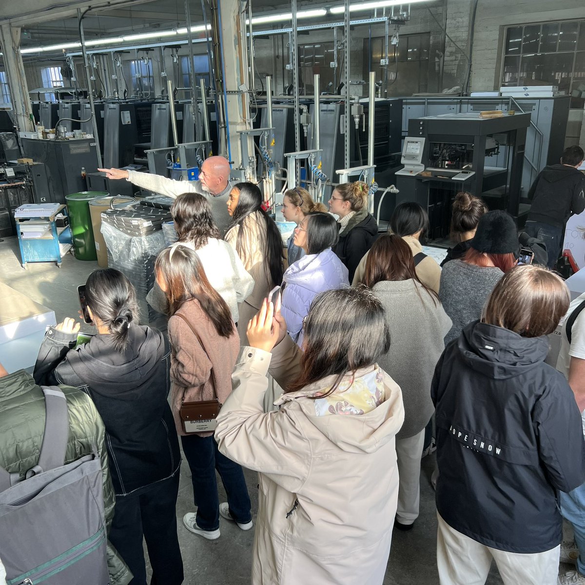 A pleasure to show university students around Impress Print Services today.

#education
#universitystudents
#factoryvisit
#creativedesign 
#sustainabledesign
#sustainablebusiness