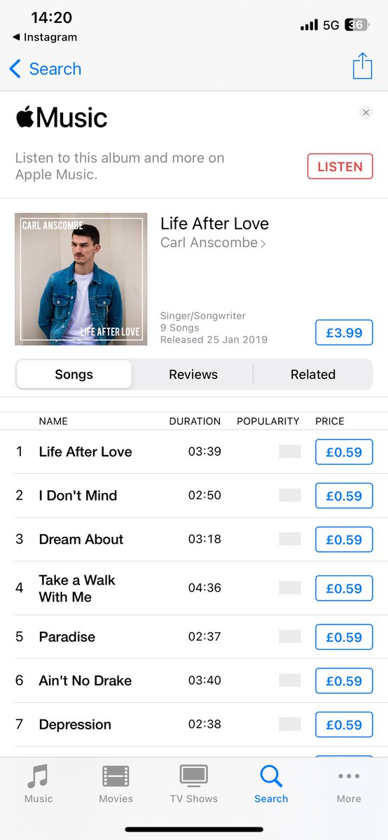 CarlAnscombe's tweet photo. Reduced the album to £3.99 on iTunes if anyone fancies grabbing themselves a bargain (and to support me too!) All songs are reduced to 59p aswell! #Bargain #SingerSongwriter #Album https://t.co/bOswpJJJso