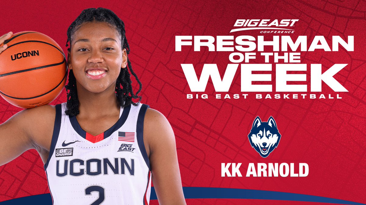 A breakout week for the freshman! KK shot .636 from the field and .500 from three over the last 2 games! @KamoreaArnold | @UConnWBB