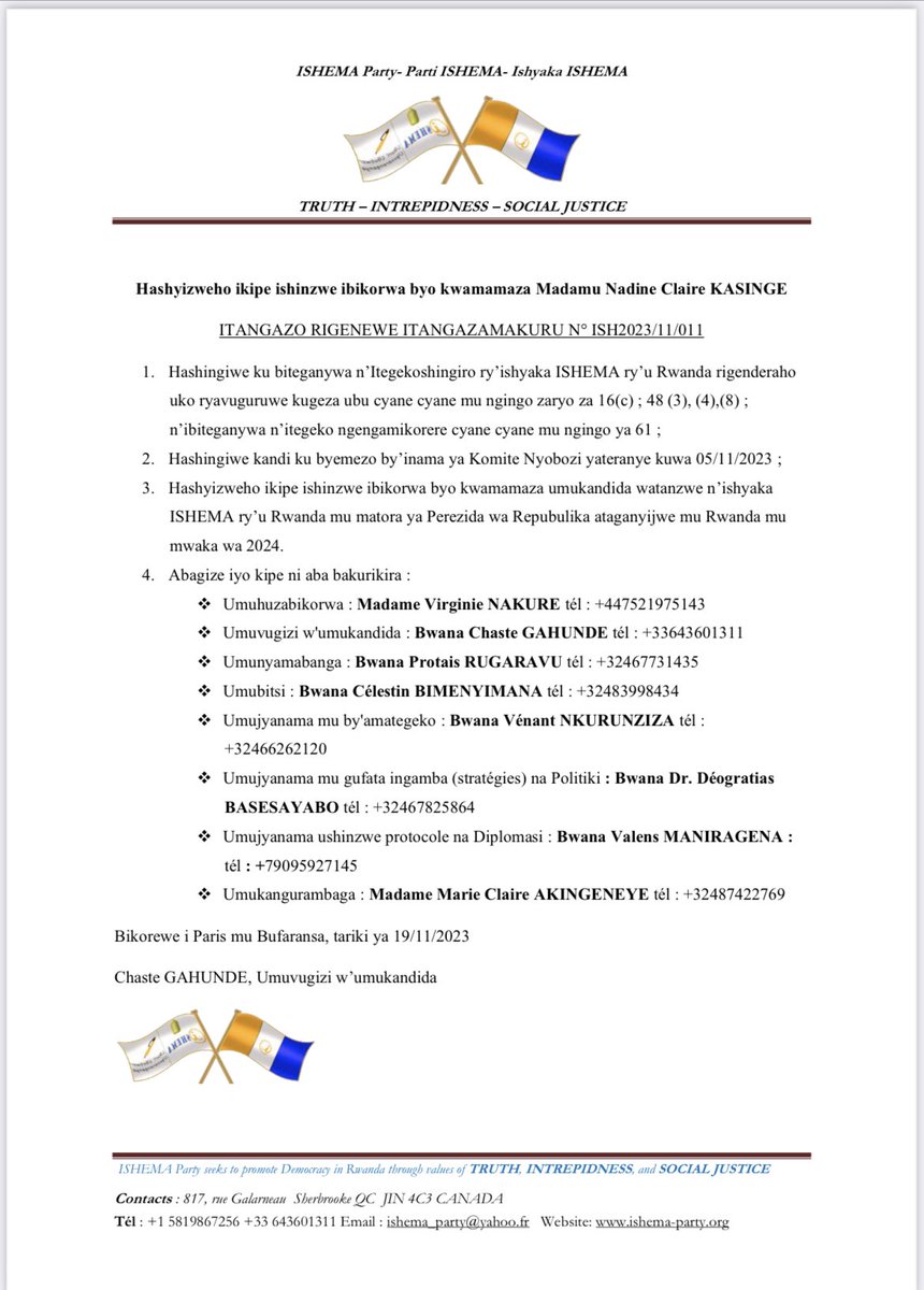 NKasinge's tweet photo. Team @NKasinge  @IshemaParty #RwandanElection2024 https://t.co/bwPXjo4SzU