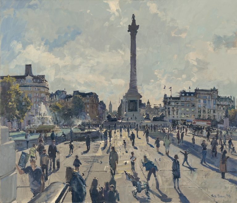 I'll be giving a talk at 12pm on Weds 22 Nov, opening day of my exhibition 'Streets of #London' at @MessumsLondon. Free to attend but please email london@messums.org to book. Further details & preview more paintings: messums.org/exhibitions/pe… 🖼️'October Half Term, Trafalgar Square'