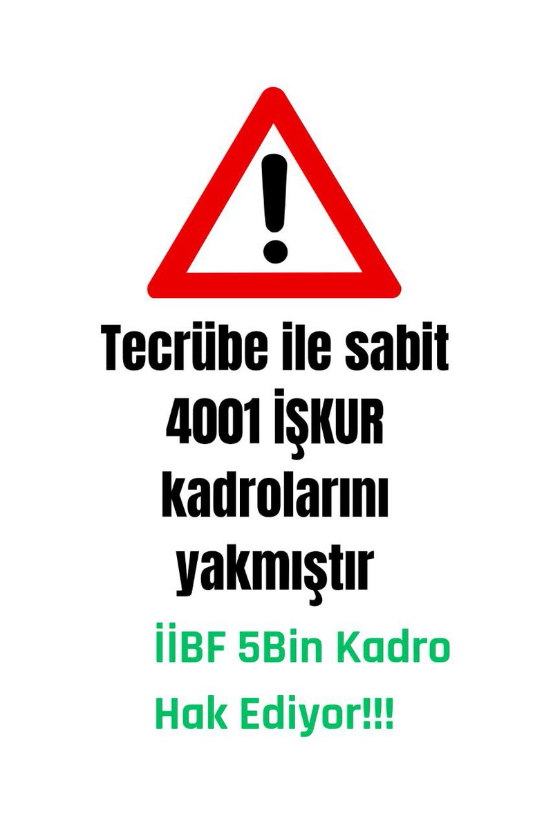 <a href="/iibfbirlik_/">İİBF BİRLİK</a> <a href="/RTErdogan/">Recep Tayyip Erdoğan</a> <a href="/isikhanvedat/">Prof. Dr. Vedat Işıkhan</a> <a href="/AtaySalim/">Salim Atay, Doç.Dr</a> <a href="/gulmeznese/">Dr. Neşe Gülmez</a> @tccbiko <a href="/csgbakanligi/">T.C. Çalışma ve Sosyal Güvenlik Bakanlığı</a> Diğer fakülte mezunları (4001) uzmanı olmadıkları kadrolara atanıp o kadroları istifa edip boş bırakarak kurumlarımızı mağdur etmektedirler.
Bu mağduriyeti gidermek, işimize sahip çıkmak için varız..,