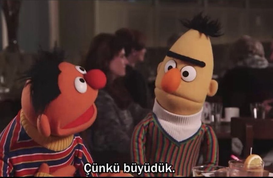 “Çok mutsuzum. Çünkü büyüdük.” (Susam Sokağı)