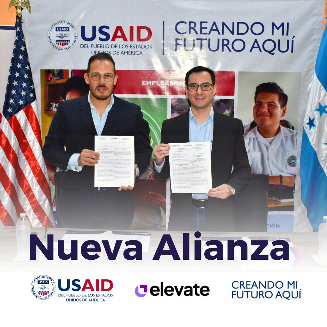ElevateLat's tweet photo. Bajo esta nueva alianza, 1,200 jóvenes hondureños/as tendrán acceso gratuito al programa de “Inducción Laboral” de ELEVATE 📷Conoce más en: https://t.co/UOrMbr09Us  #CreciendoJuntos #OportunidadLaboral https://t.co/6ZNPBDuO7Q