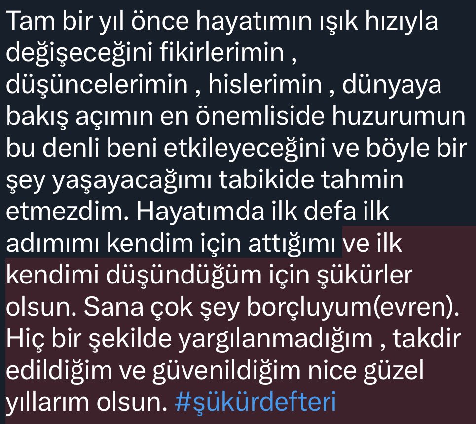 Bir şeyler yazmayı özlemişim #birdelininşükürdefteri