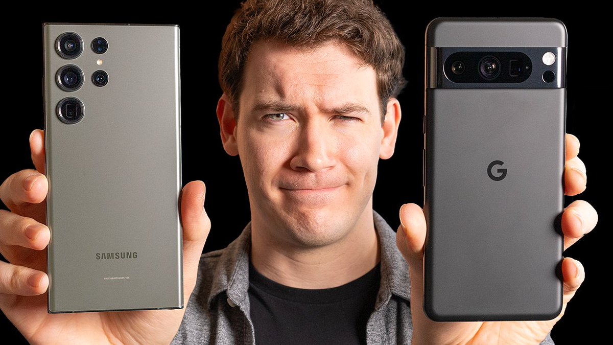 JoshTeder's tweet photo. Which phone should you buy: the S23 Ultra or the Pixel 8 Pro? Here are my thoughts on how these phones compare and which one I'd ultimately recommend: https://t.co/0eqTgFqA2I https://t.co/i6kDk10Rn1