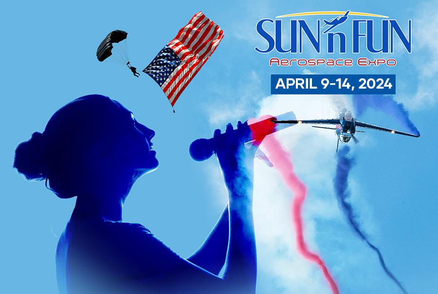 SunnFunFlyIn's tweet photo. We are seeking talented vocalists to perform the National Anthem that kicks off the daily airshow during #SNF24. 6 individuals will be selected to perform from Tuesday, April 9, to Sunday, April 14, 2024. If you are interested please register at the link: https://t.co/aMEZMPjllX https://t.co/zoY2R1CYus