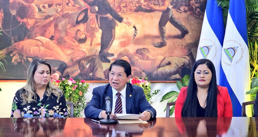 DanielkaRuiz25's tweet photo. #Nicaragua ha dejado de ser miembro de la Organización de Estados Americanos #OEA 
"Nicaragua está oficialmente desvinculada, al cumplirse los 2 años reglamentarios" anunció #hoy el canciller de la República Denis Moncada Colindres. @laprimerisima https://t.co/zXP6XOTDzd