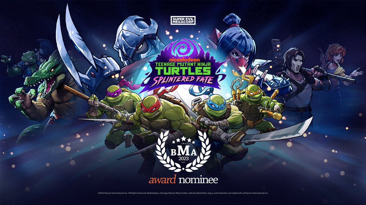 Hot off the press - <a href="/TMNT/">TMNT</a> Splintered Fate has been nominated for Best Action &amp; Adventure game by Best Mobile App Awards!
🐢 🐢  Vote Here! 🐢 🐢
bestmobileappawards.com/app-submission…

#superevilmegacorp #tmnt #paramount #applearcade