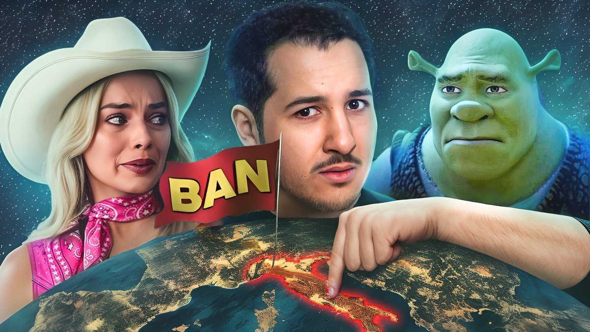 sofyanboudouni's tweet photo. Nouvelle vidéo : Les FILMS BANNIS de certains PAYS ⛔️ Shrek 2, Barbie, Kirikou...

#RT pour la force

https://t.co/vvIyrKyP8w https://t.co/YPbqicE13X