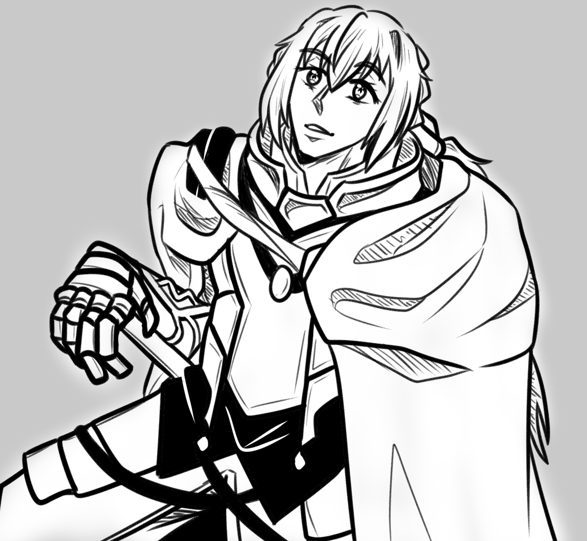midnightbuwush's tweet photo. im so busy with stuff (follow @/CATC0VEN btw) and my finals are in 2 weeks but also i havent drawn bedivere in an inappropriately long amount of time so have quick skecch https://t.co/btb0ce7hgc