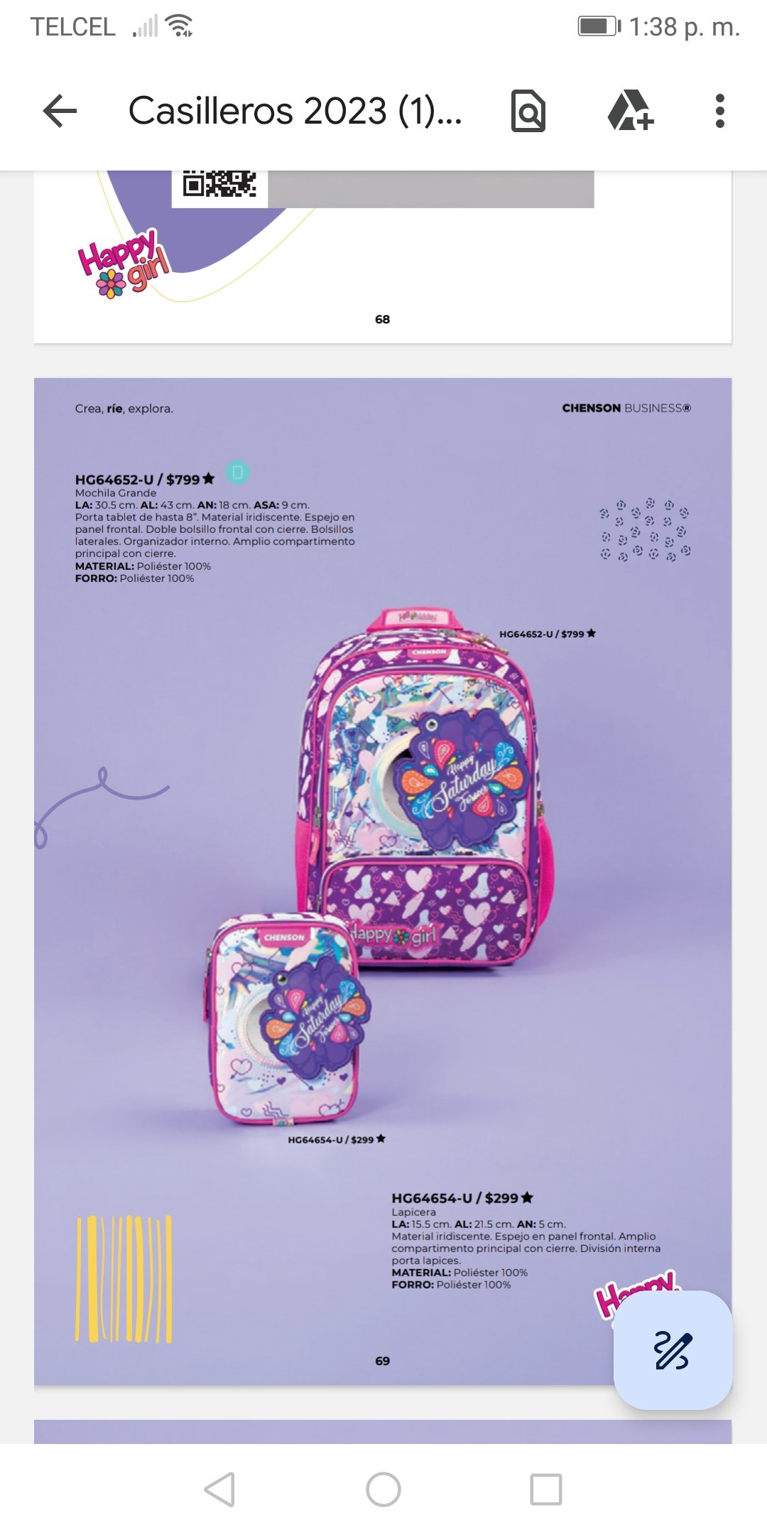 Mochilas Chenson 1818 Y Bolsas HB ChensonHb X