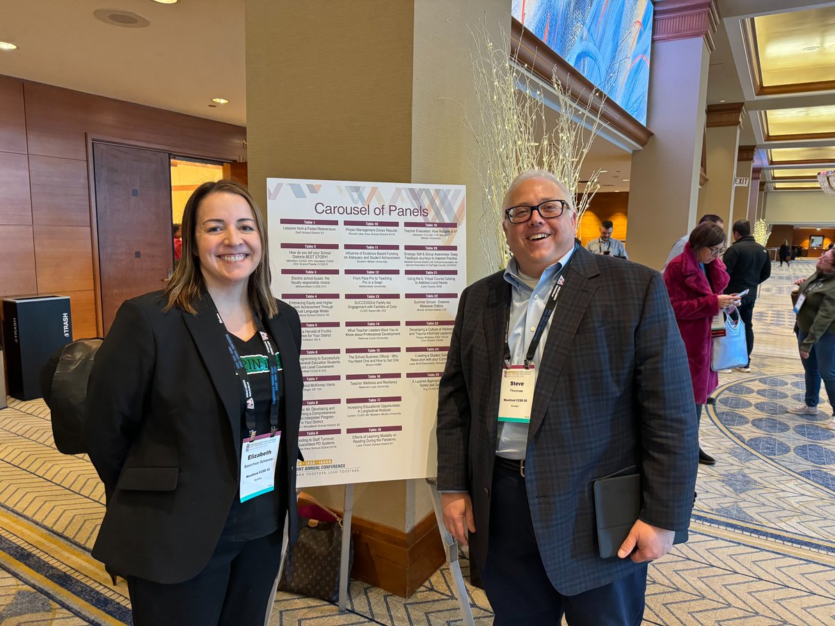 Woodland50News's tweet photo. Thank you to the Board of Education & District Administrators who represented our school district at the 2023 Joint Annual Conference this weekend. We cannot wait to see the ideas/resources you bring back to #LifeintheW! #ILjac23 @LaneeWalls @ESzepesi @thomashp5 @RobertMachak https://t.co/F9AhwIx859