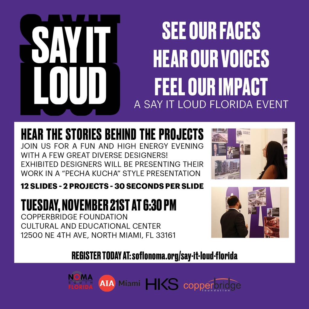 shebuildspod's tweet photo. Your favorite Miami host will be speaking at the Say IT Loud exhibition! If you are in South Florida, come check out Jessica speak "Pecha Kucha style" about She Builds Podcast tomorrow (11/21). . https://t.co/KFz3yMGiAN