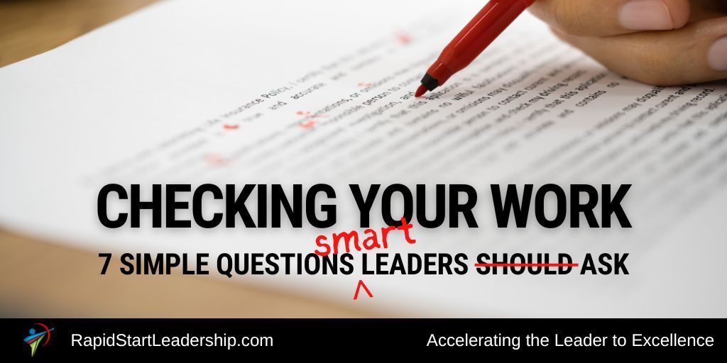 What's a good question?  That's a good question.  Here are seven helpful ones for leaders. rapidstartleadership.com/simple-questio… #leadership