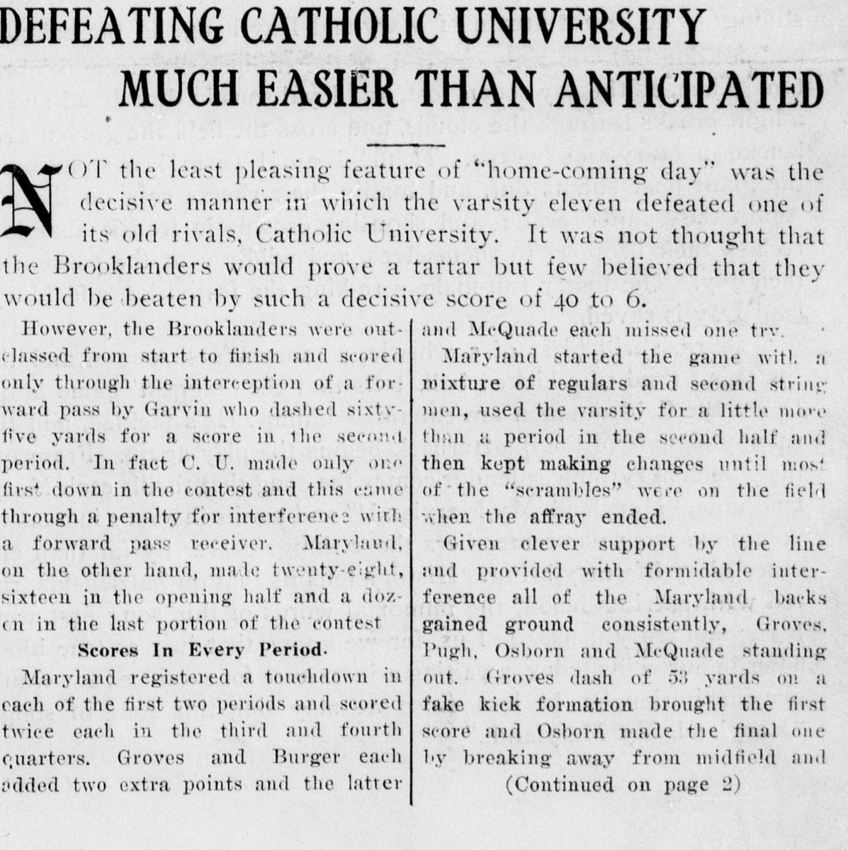 New blog post celebrating the 100th anniversary of homecoming on Nov 24th!! (<a href="/CUAarchives/">CatholicU Special Collections</a>, you might not like this one😇)

umdarchives.wordpress.com/2023/11/20/100…