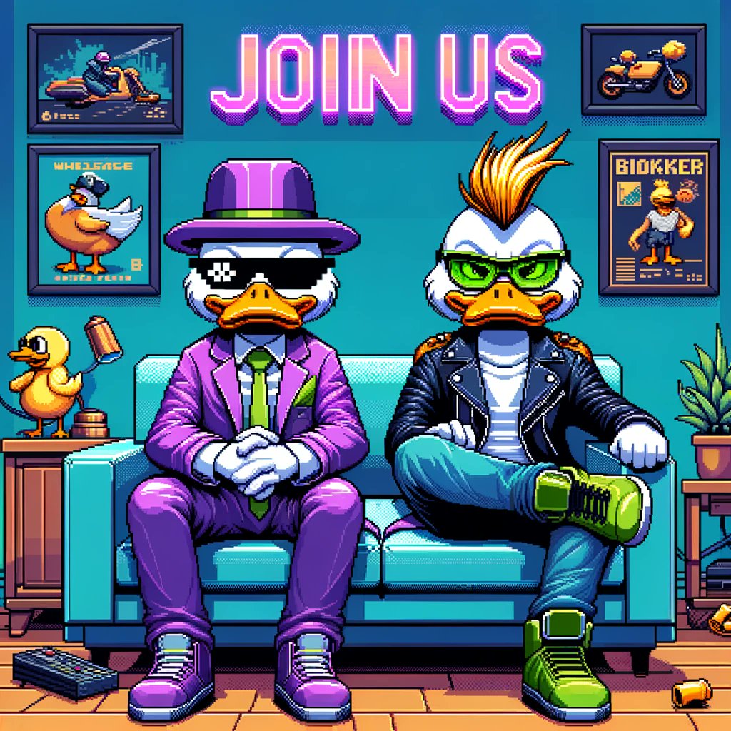 Join Us and become part of The Ducks 🦆, an OG in the space.  
Join the pond and quack along.
🦆🥰

Xoxno Marketplace
tinyurl.com/XoxnoDucks

Discord Community
tinyurl.com/TheDucksChat

#TheDucks #Quack #MultiversXNFTs #Mexto1