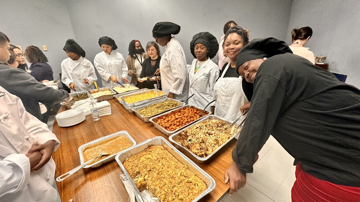 Big thanks to Chef Mitchell and the amazing culinary students for whipping up a delicious Thanksgiving feast for the faculty and staff!  Gratitude also to Dr. Whitt and the administrative team for making it all happen. Feeling blessed and full! #ViperPride!