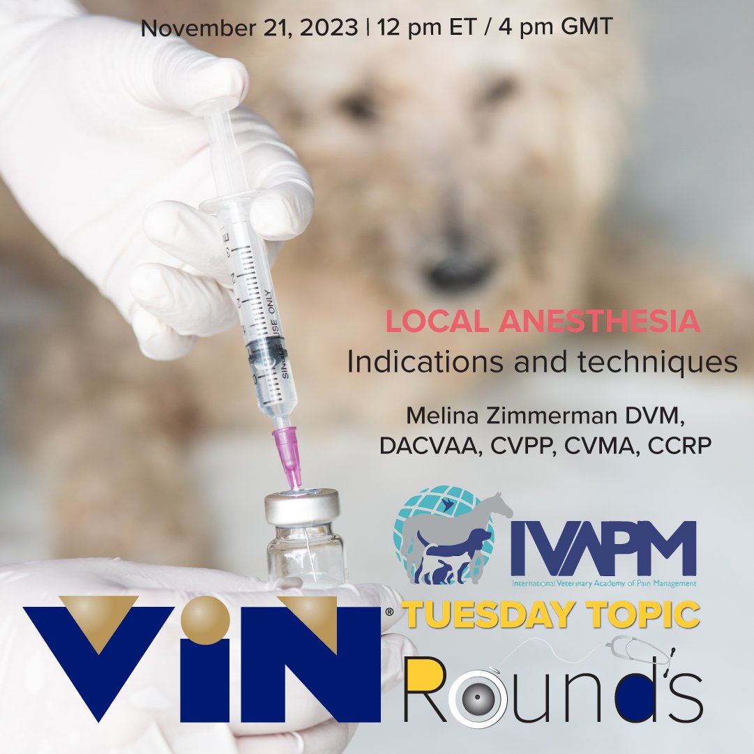 Join Dr. Zimmerman to learn about the pharmacology of local anesthetics, techniques to use in everyday practice, and calculations and dosing recommendations. vin.com/vinmembers/rou…