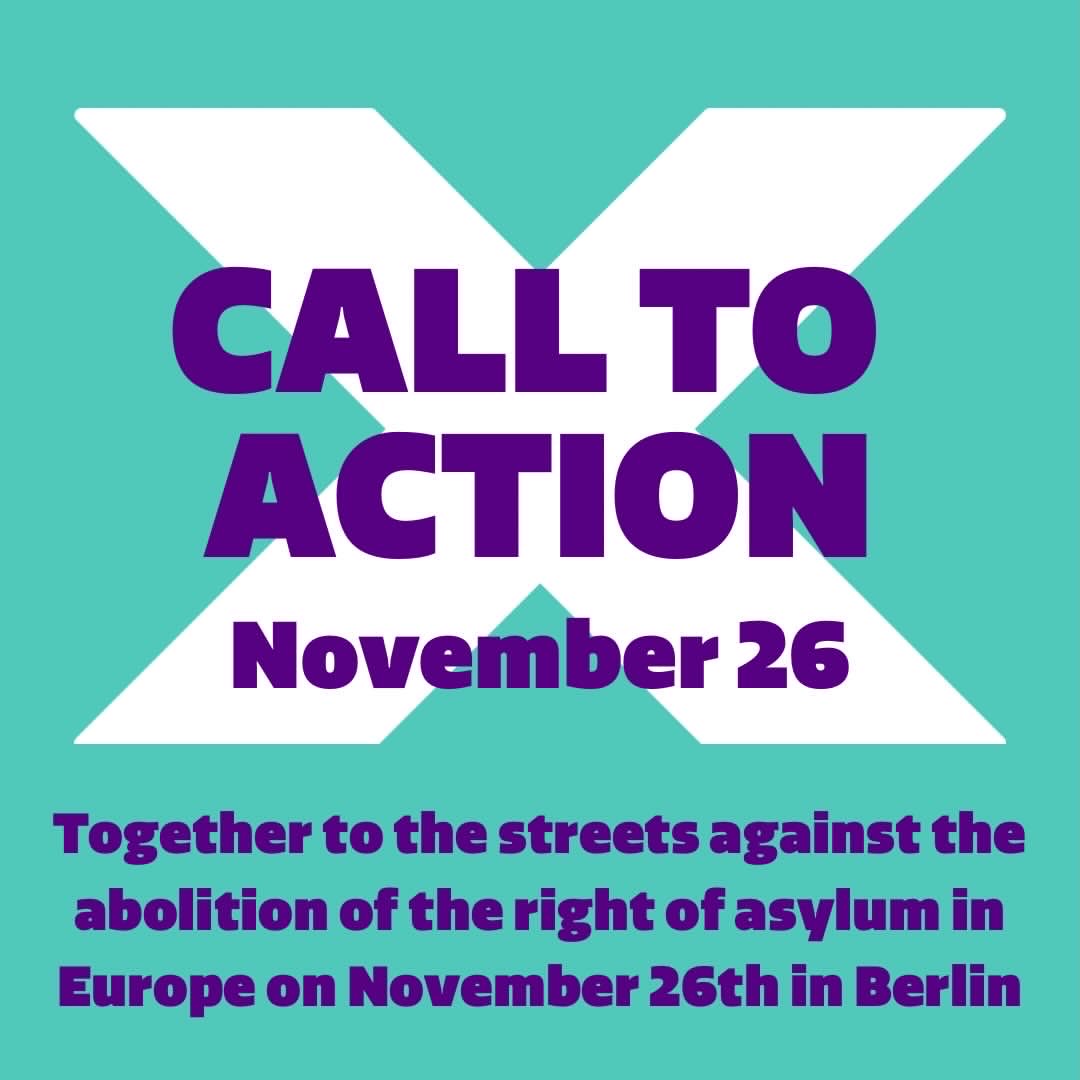 BorderlineEurop's tweet image. 📢 Join us as we take to the streets together on 26 November to protest against further tightening of the Common European Asylum System (CEAS)! 
📢 The right to asylum is not negotiable! See you on Sunday, 13.00 @Oplatz
 #stopgeas #stopceas #asylistkeinekrise #asylumisnotacrisis