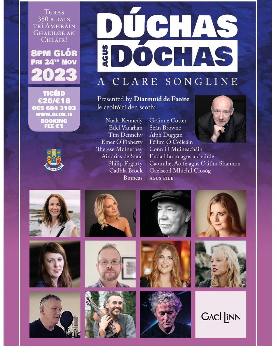 Glór this Friday! 24ú Amhráin Co. an Chláir 🎶🎶 Bígí linn