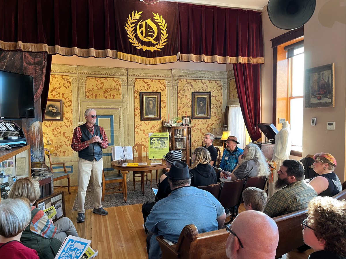 trek_lug's tweet photo. On Saturday, Mike Carr, the author of the immortal B1 module for #DnD, and Tim Wadzinski of @GoodmanGames, visited my hometown, which is the namesake of the famous Caverns of Quasqueton. Soooo cool to get to meet them!

#ttrpg #dungeonsanddragons https://t.co/BT71UcMAdS