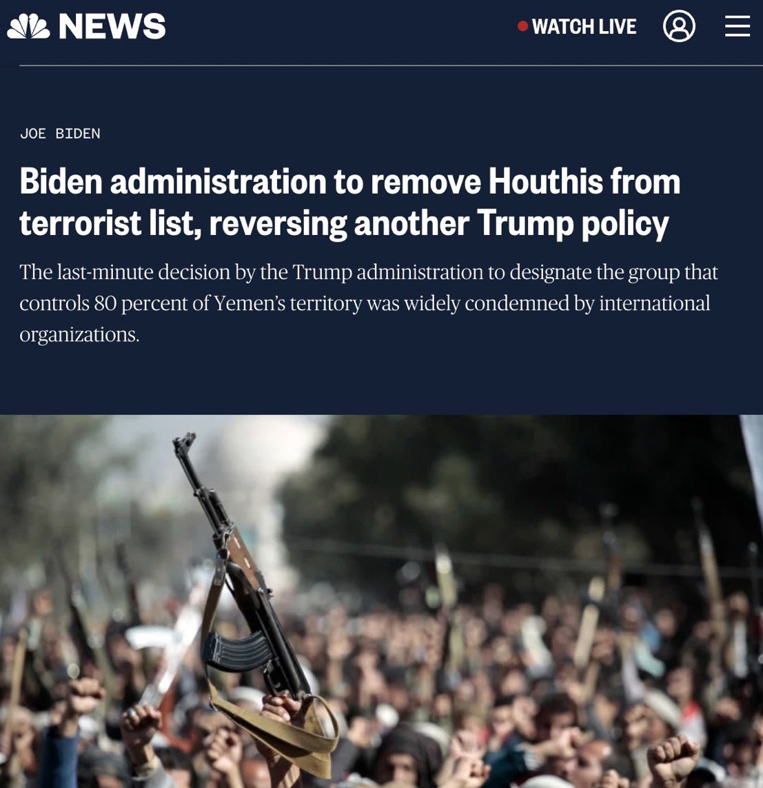 amuse's tweet image. Biden removed them from the terror list and then sent them hundreds of millions.