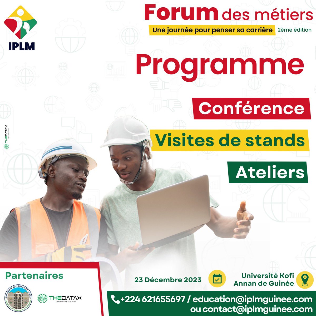 iplmgn's tweet photo. 💡Pour sa 2e édition, IPLM vous propose de faire progresser l'enseignement #technique et #professionnel
📆 Au programme, il y aura des #ateliers interactifs sur les #compétences à avoir, des tables rondes avec des experts des domaines sélectionnés.
#IPLM #Développement #Guinée https://t.co/nHv4QZMN1b