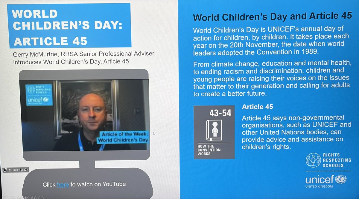 CookMrsc's tweet photo. As part of our Rights Respecting School Journey P7a celebrated World Children’s Day and Article 45. We used this as an opportunity to practice our oracy skills where we discussed various rights and how they could be incorporated/displayed in our school!   @CorpusChristi_K https://t.co/vlqKRpVAxh