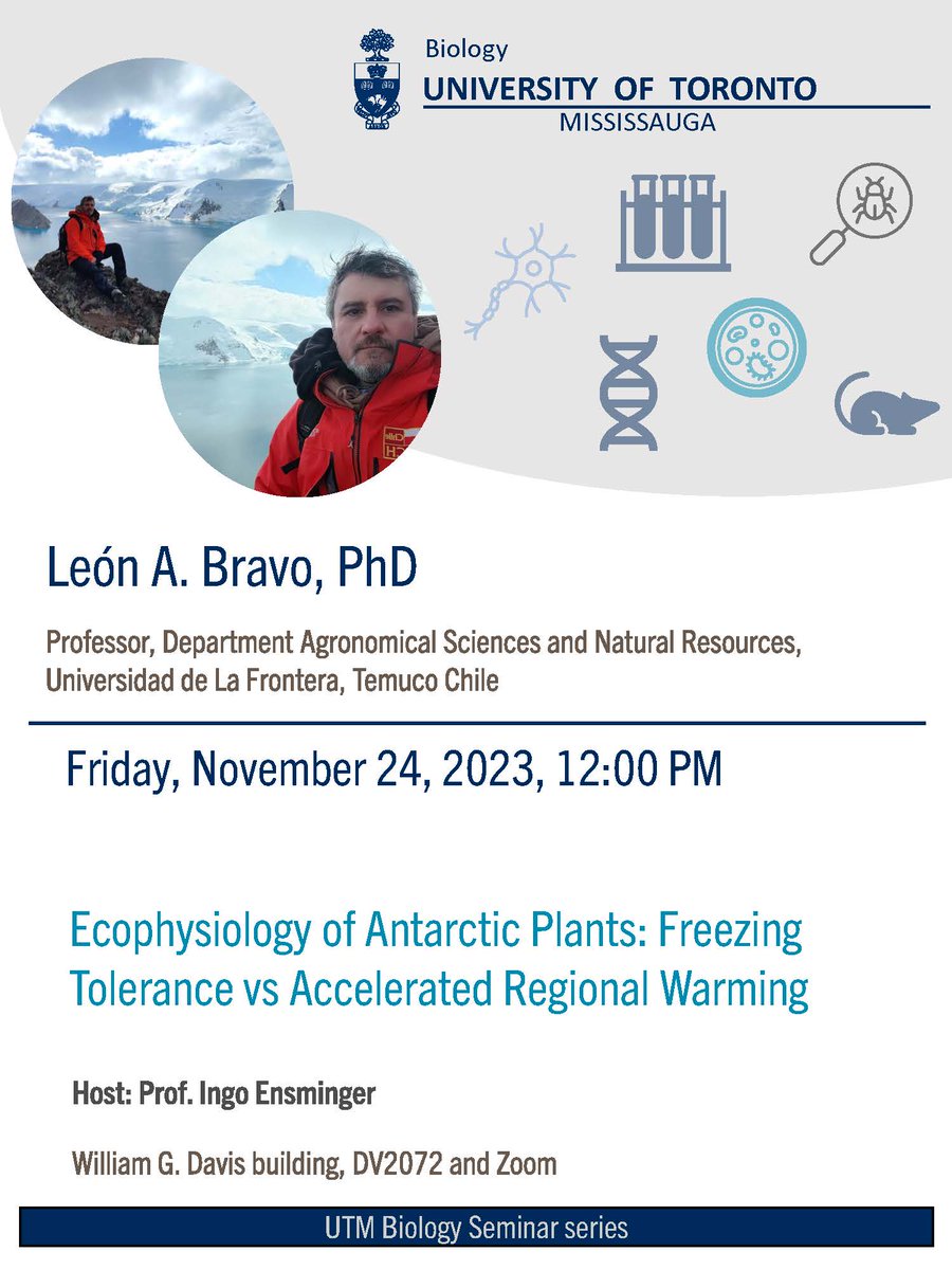 UTM Biology (@utmbiology) on Twitter photo #UTMBiology and <a href="/ensmingerlab/">Ingo Ensminger</a> invites you to Nov 24 Seminar
Professor Dr. León A. Bravo will lecture us. More details on our website, seminar page
<a href="/UFrontera/">UFRO</a> #UTMBiology and <a href="/ensmingerlab/">Ingo Ensminger</a> invites you to Nov 24 Seminar
Professor Dr. León A. Bravo will lecture us. More details on our website, seminar page
<a href="/UFrontera/">UFRO</a>