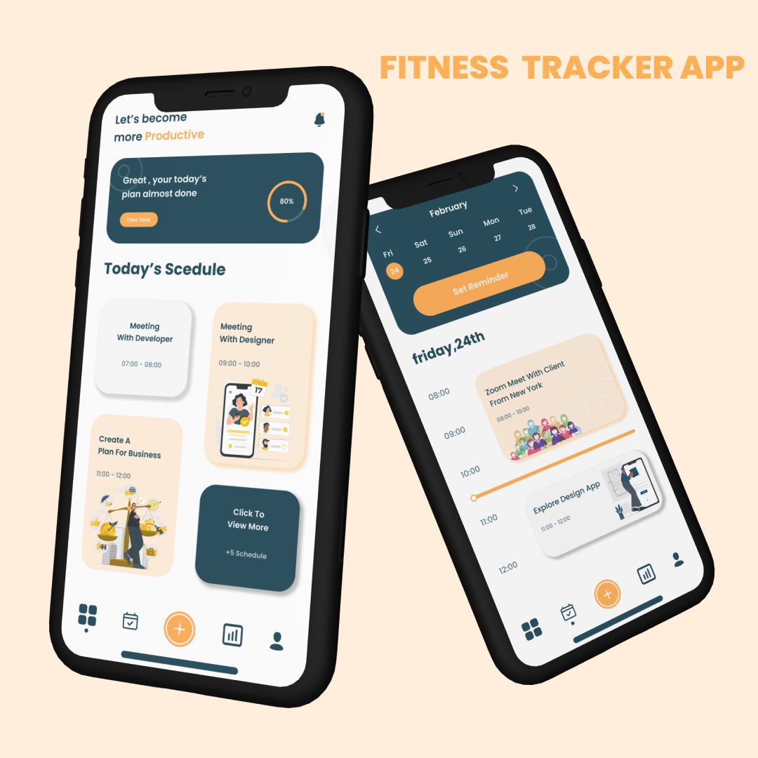 Sagar__Dev's tweet image. Fitness tracker app created with figma 

#uidesign #figma