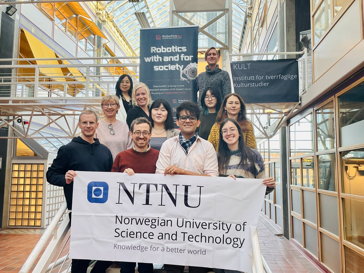 YuChengNTNU's tweet photo. Today, @DIGIKULT_NTNU welcomed Dr. Federico Manzi to visit KULT and discuss: “Theory of Mind and Psychological Dynamics for Human-Robot Interaction.”  

Dr. Manzi is a researcher at the Catholic University of the Sacred Heart in #Milan, specializing in developing the #TheoryofMind and #human-#robot interaction and collaborating with national and international universities. He holds two doctorates in #Psychology and #Person and #Formation #Science.

Dr. Manzi is our group’s strategic partner, and he has been an Expert Group Member supporting our @Robotics4EU Project since 2021 and contributing to our upcoming final WS at #ERF2024 in #Rimini. 

Prof. Wei Wang from the Department of #Psychology also joined and asked intriguing questions among other participants. 

A duo master's degree candidate from @NTNUnorway & @KU_Leuven, Hitesh has also presented his research interests on: “Does it think?: #ComputationalAnxiety, and [Un]connected Desires. A critique of #Neuroessentialism.” 

Thanks for all the colleagues joining! 

@bradloewen